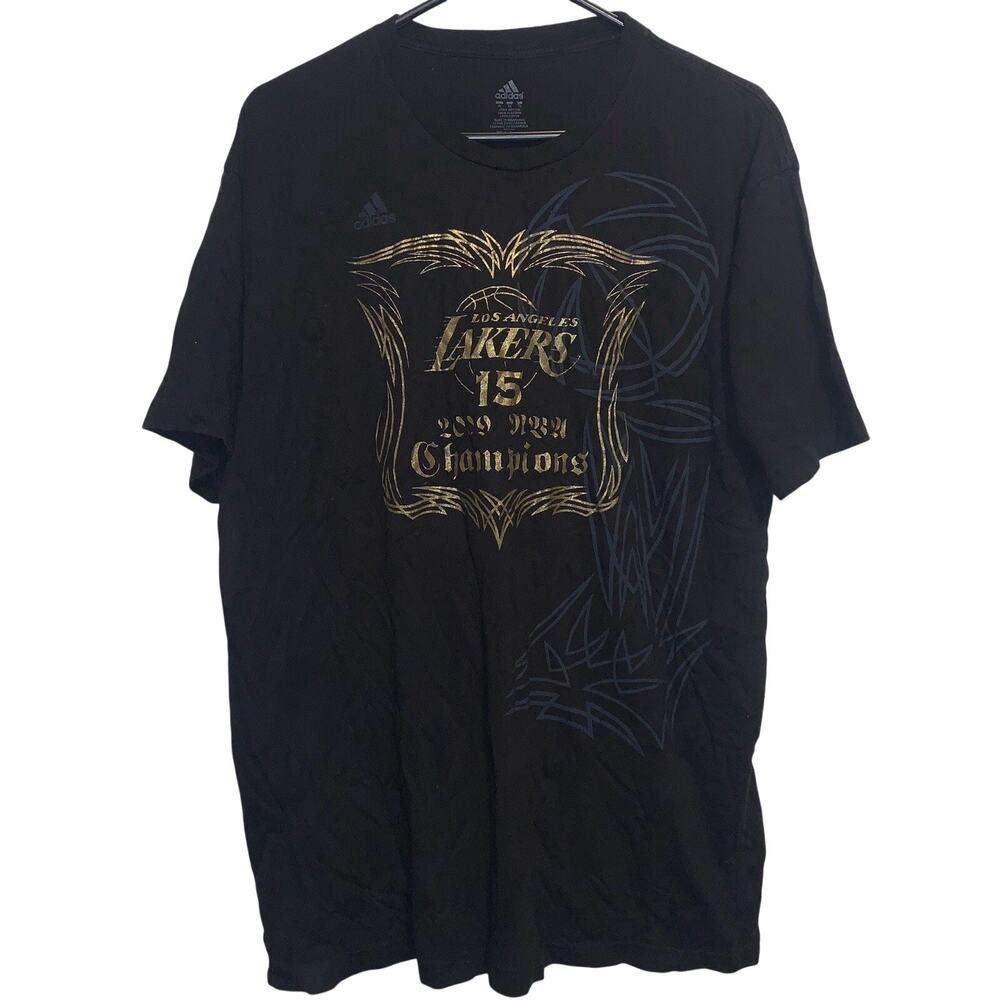 Los Angeles Lakers NBA Adidas 15X Champions 2009 Black T-Shirt Size XL Kobe